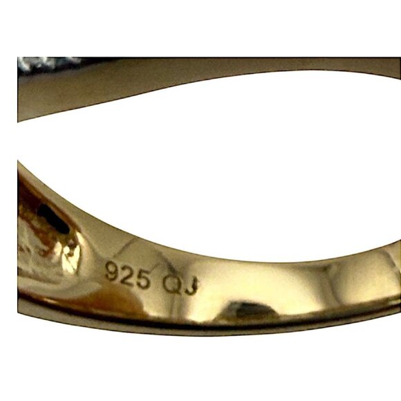 Mystic Topaz & Diamond Ring 3.25 Ct 14K Yellow Gold Over Sterling Silver Size 7 - Picture 4 of 4